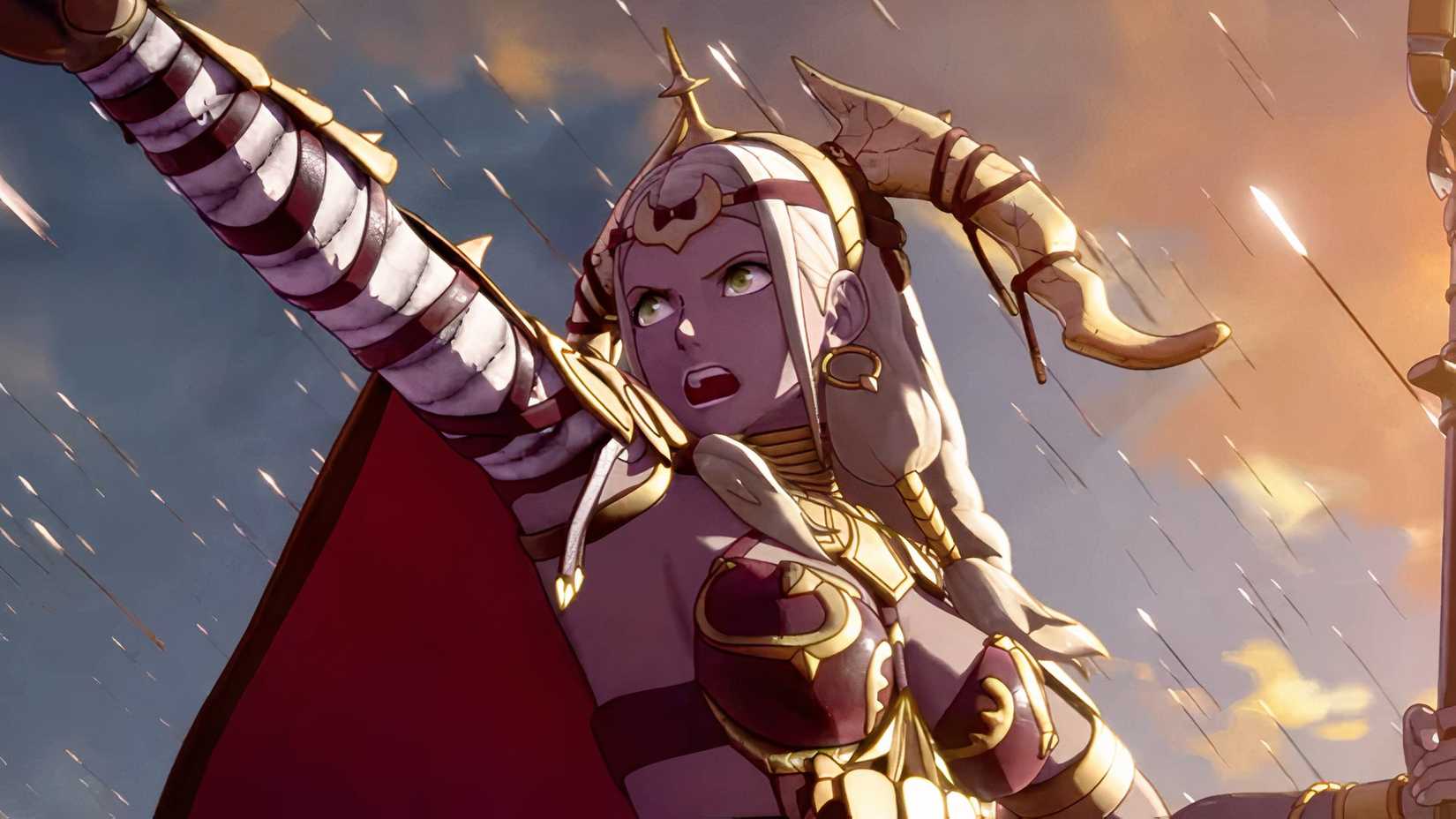 Theodora in Fire Emblem Fortune's Weave.