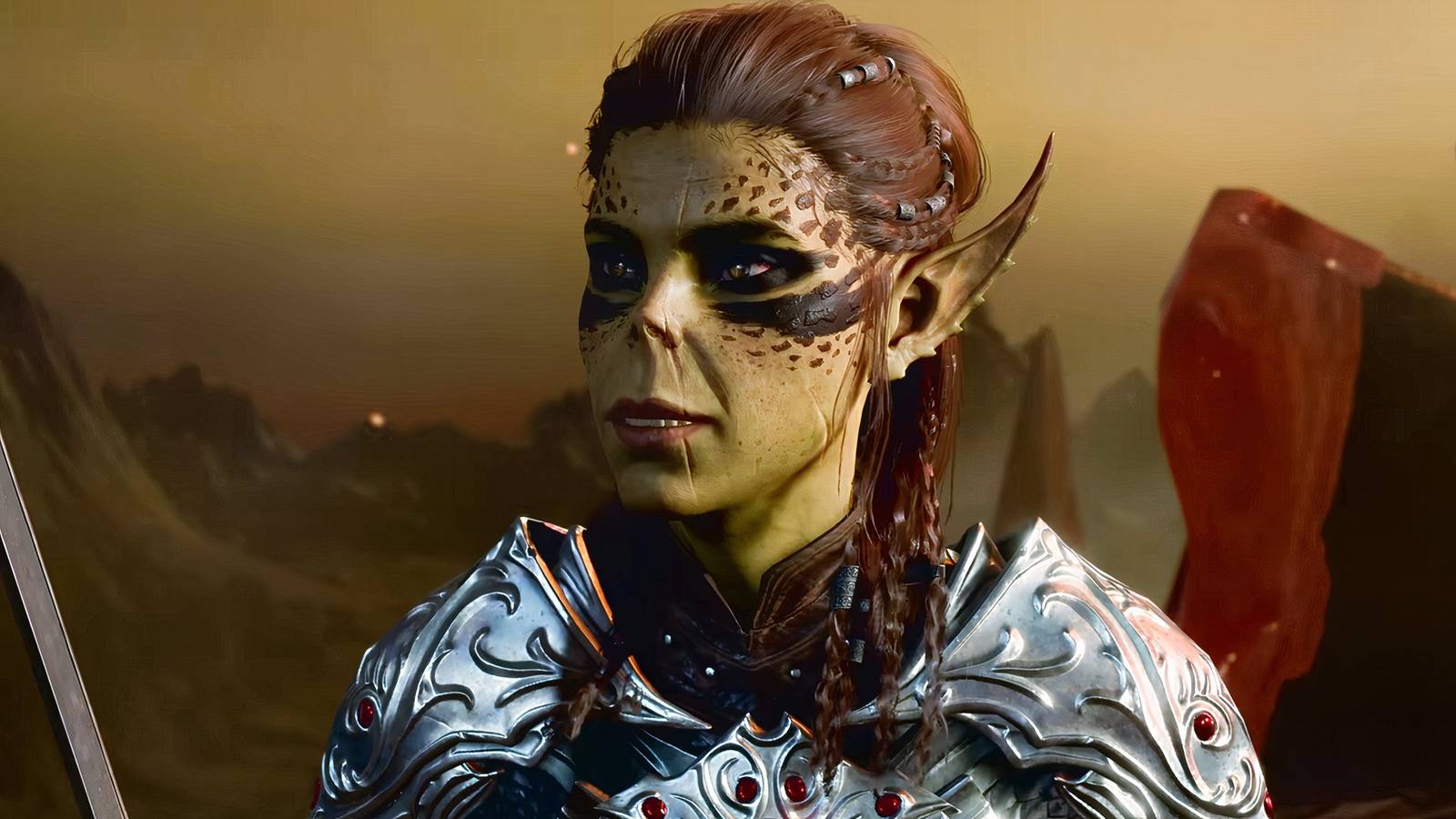 Baldur's Gate 3 launch trailer shot of Lae'zel.