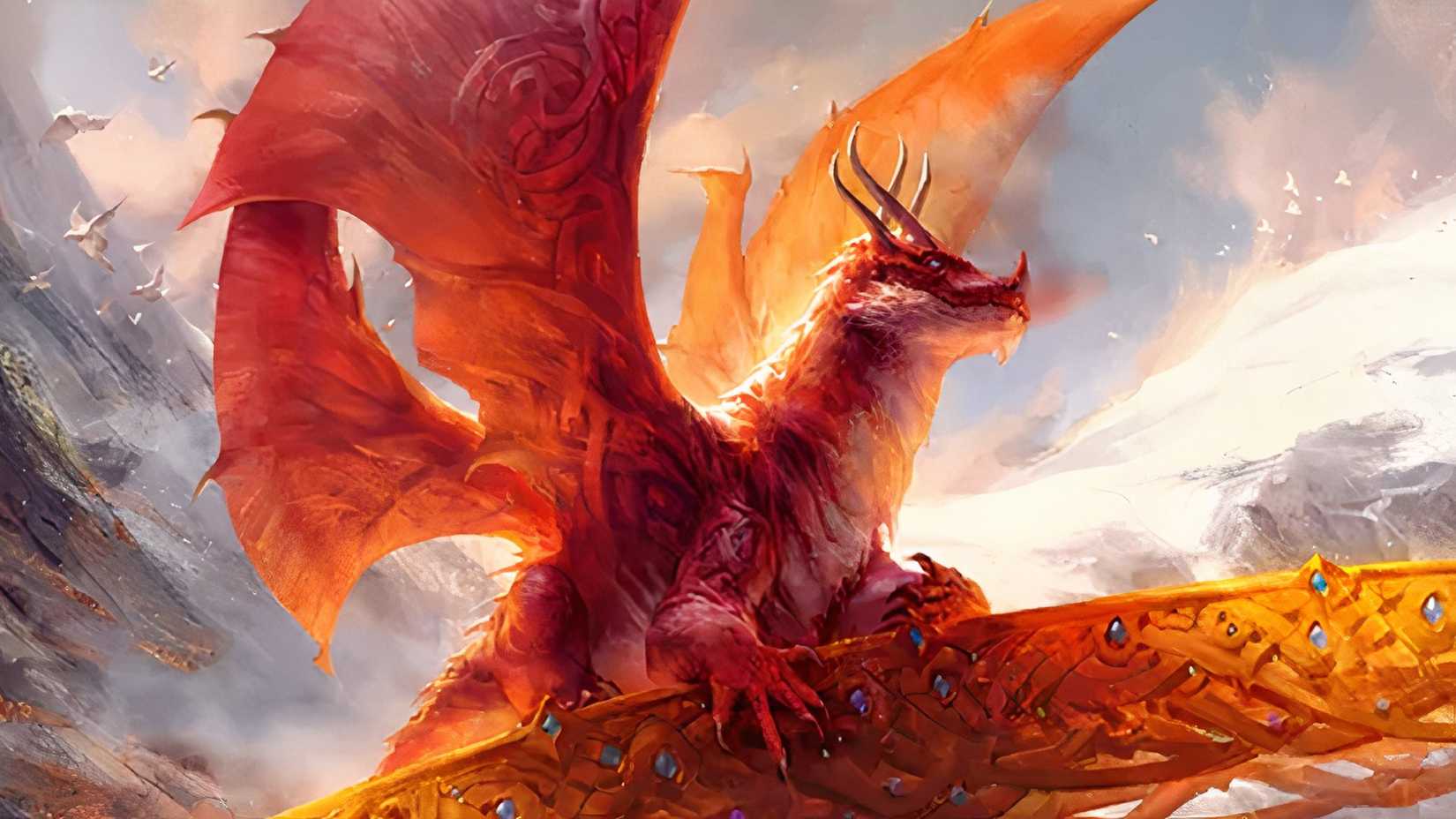 Goldspan Dragon MTG card artwork.