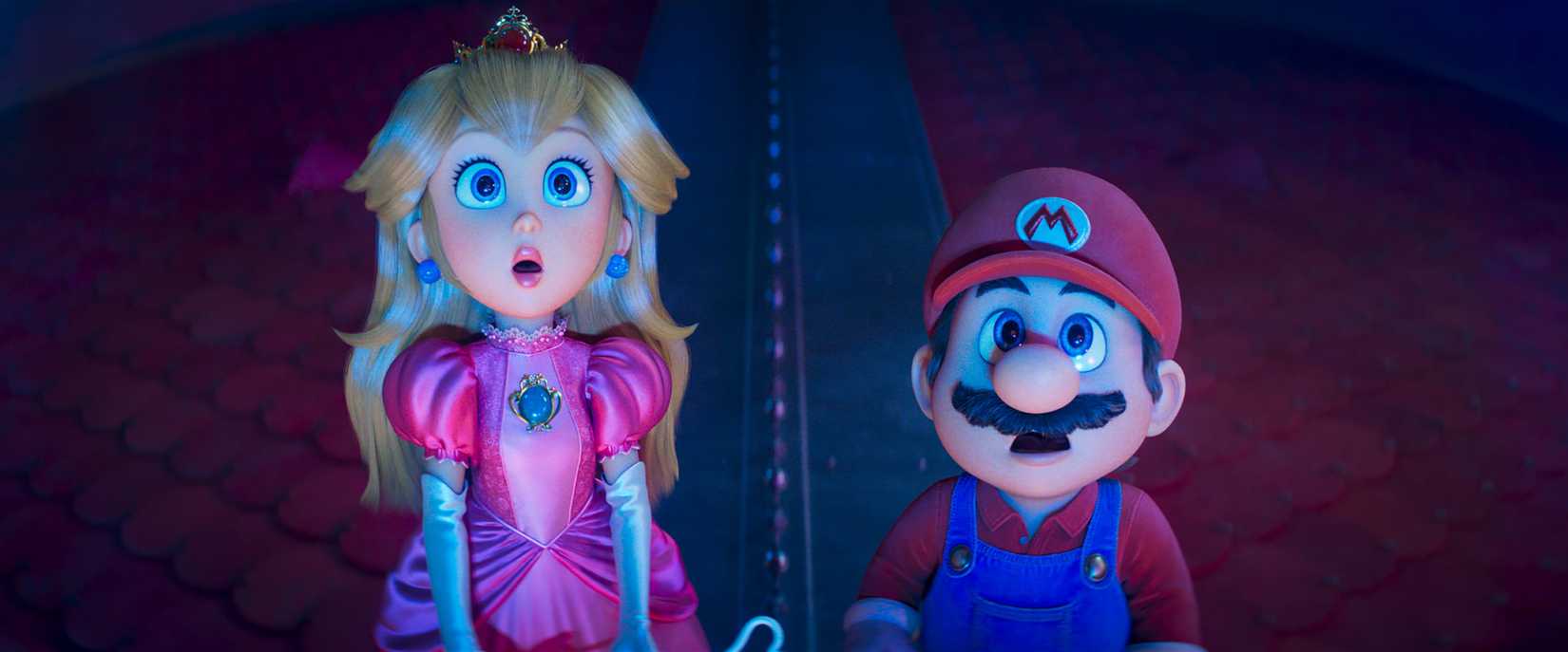 Mario and Peach from the Super Mario Galaxy movie. 