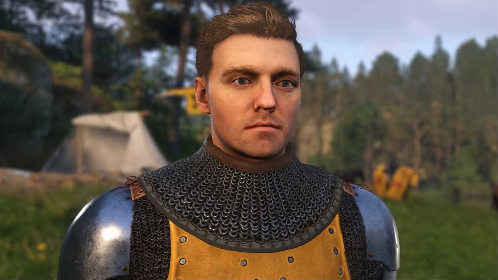 A close-up look at Henry in Kingdom Come: Deliverance 2.