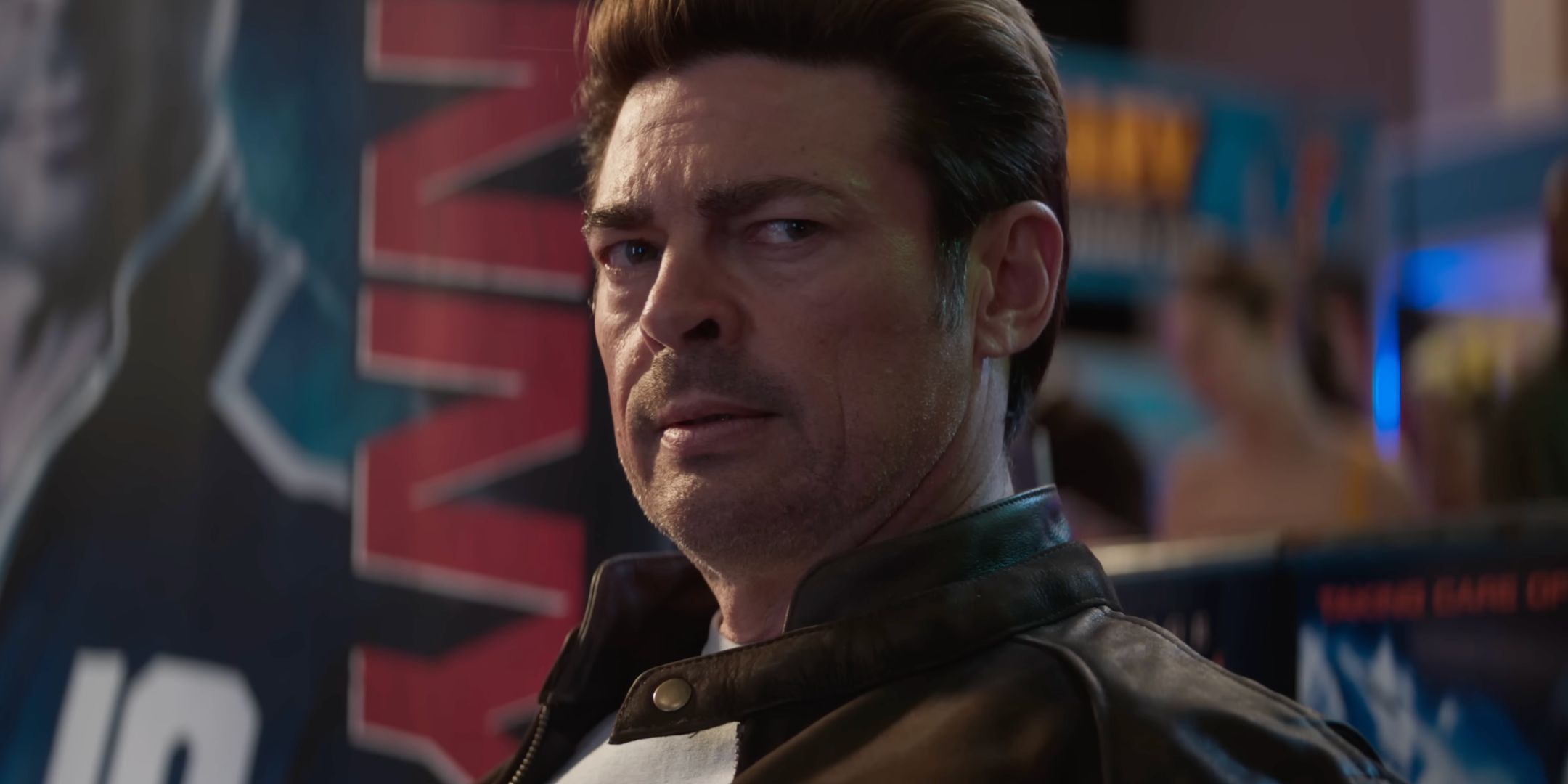 Johnny Cage shooting a look in Mortal Kombat 2.