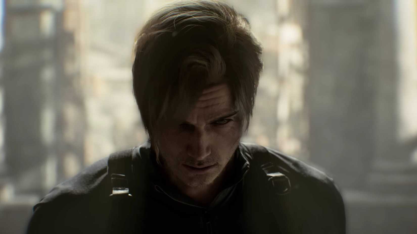 leon head down in resident evil requiem.