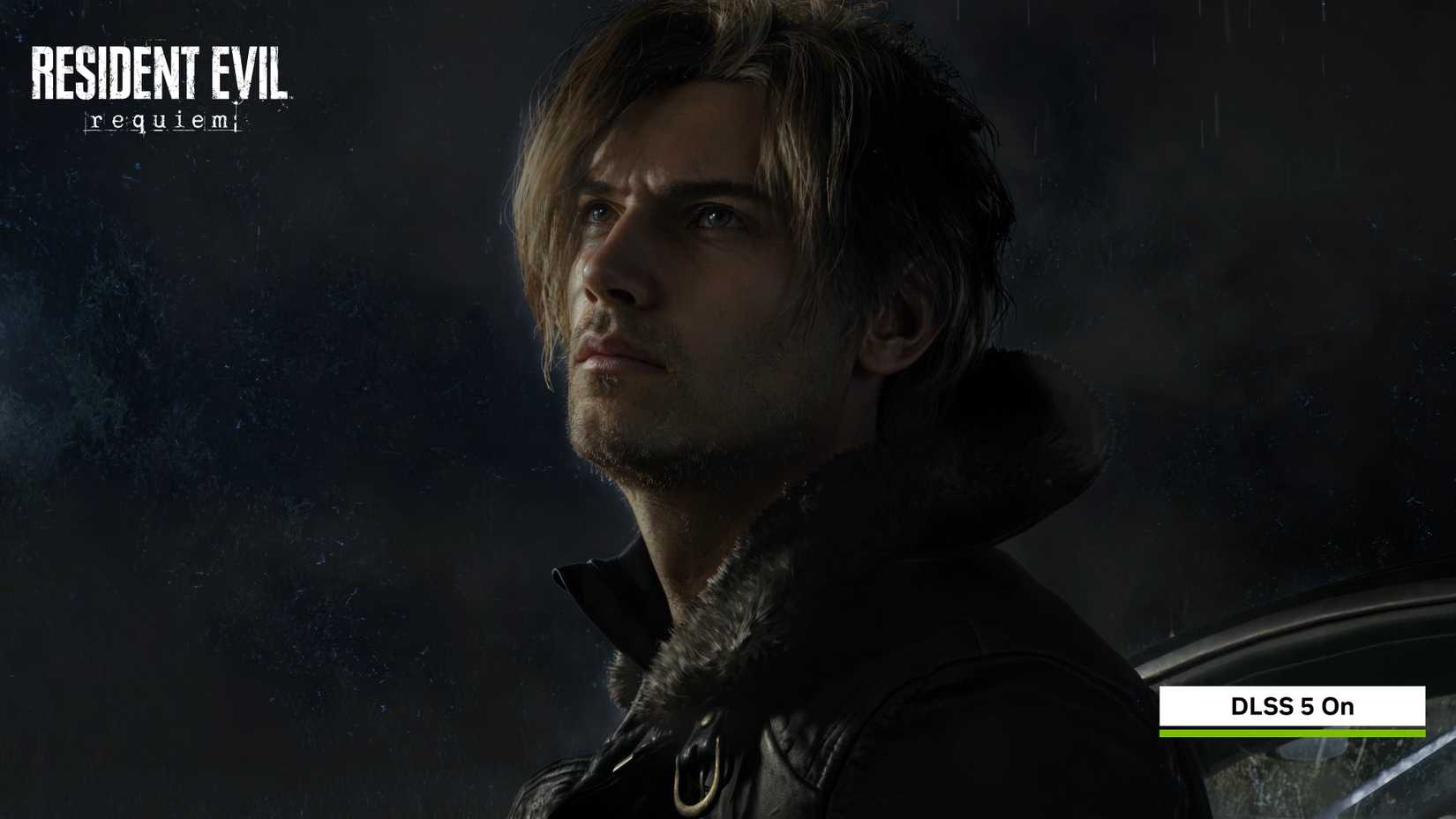 Leon Kennedy in Resident Evil Requiem using DLSS 5. 