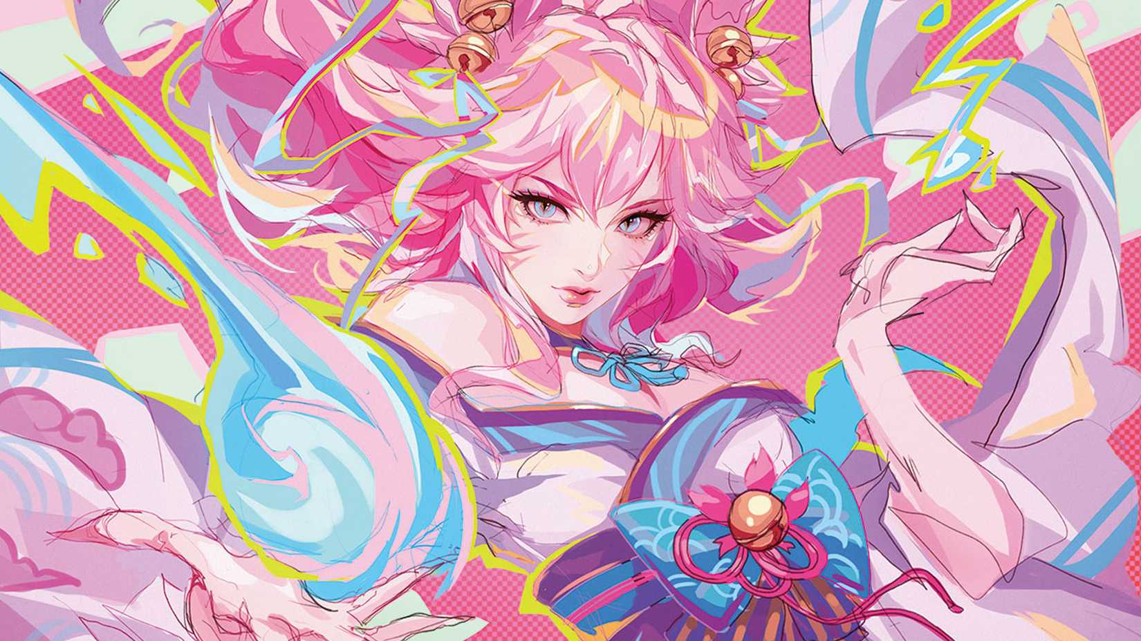 Riftbound Ahri Inquisitive Champion Artwork.