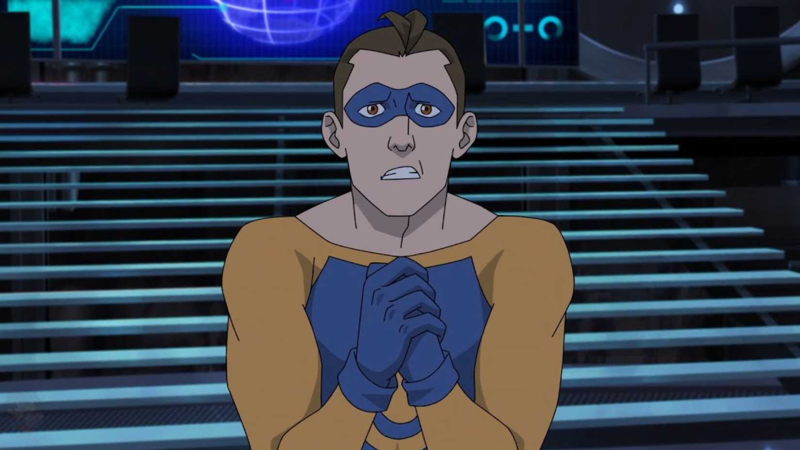 Shapesmith with his hands together in Invincible.