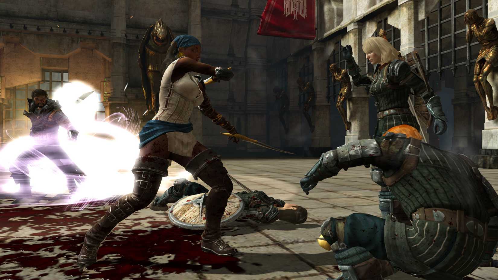 Battle in Dragon Age 2.