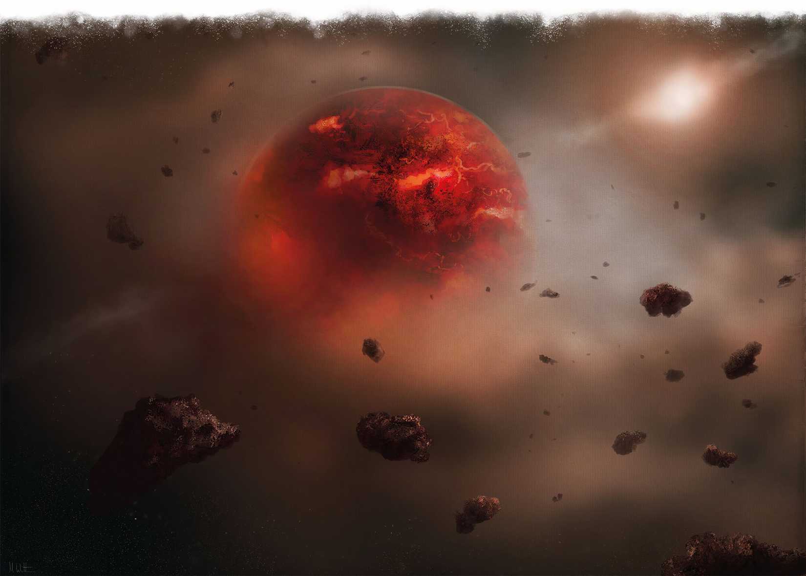 Earth during the Hadean era in Dungeons & Dragons.