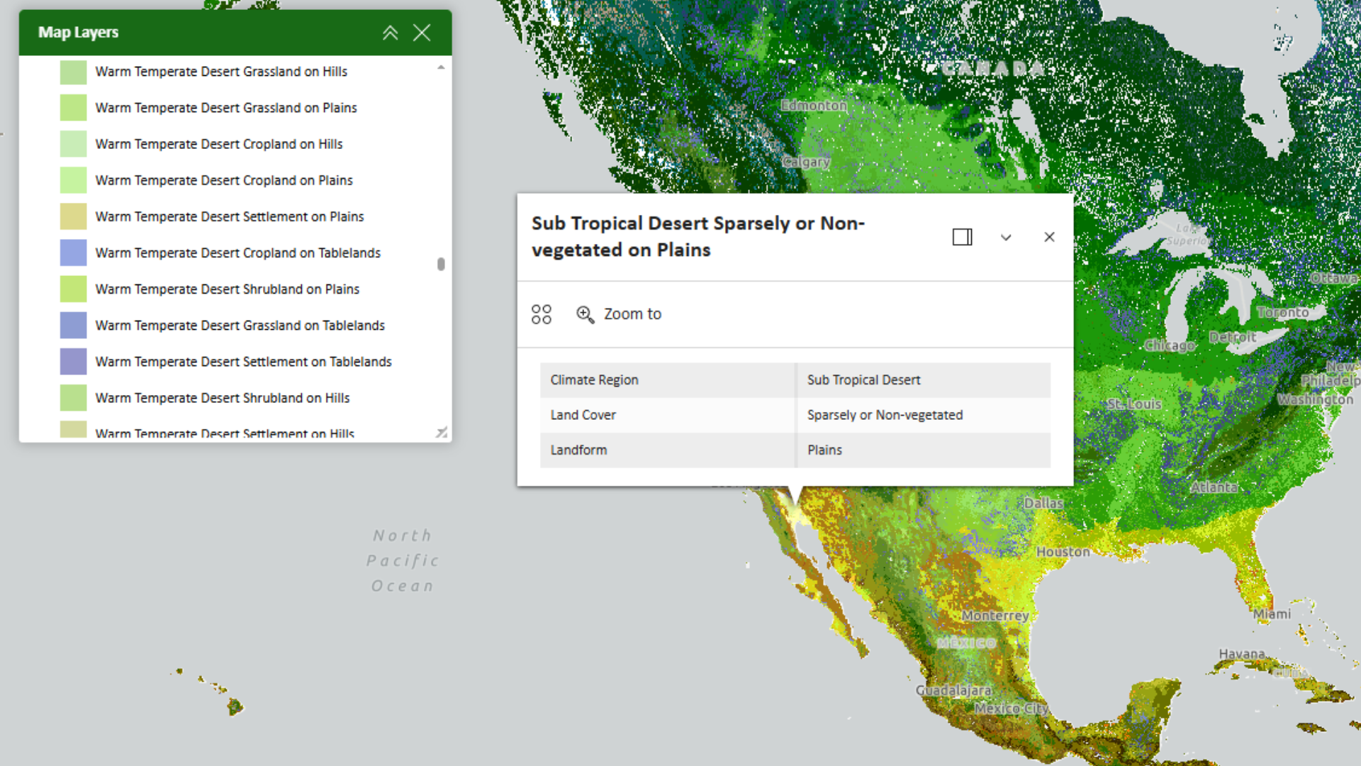 Mapa de ecossistemas com áreas de spawn de Silicobra
