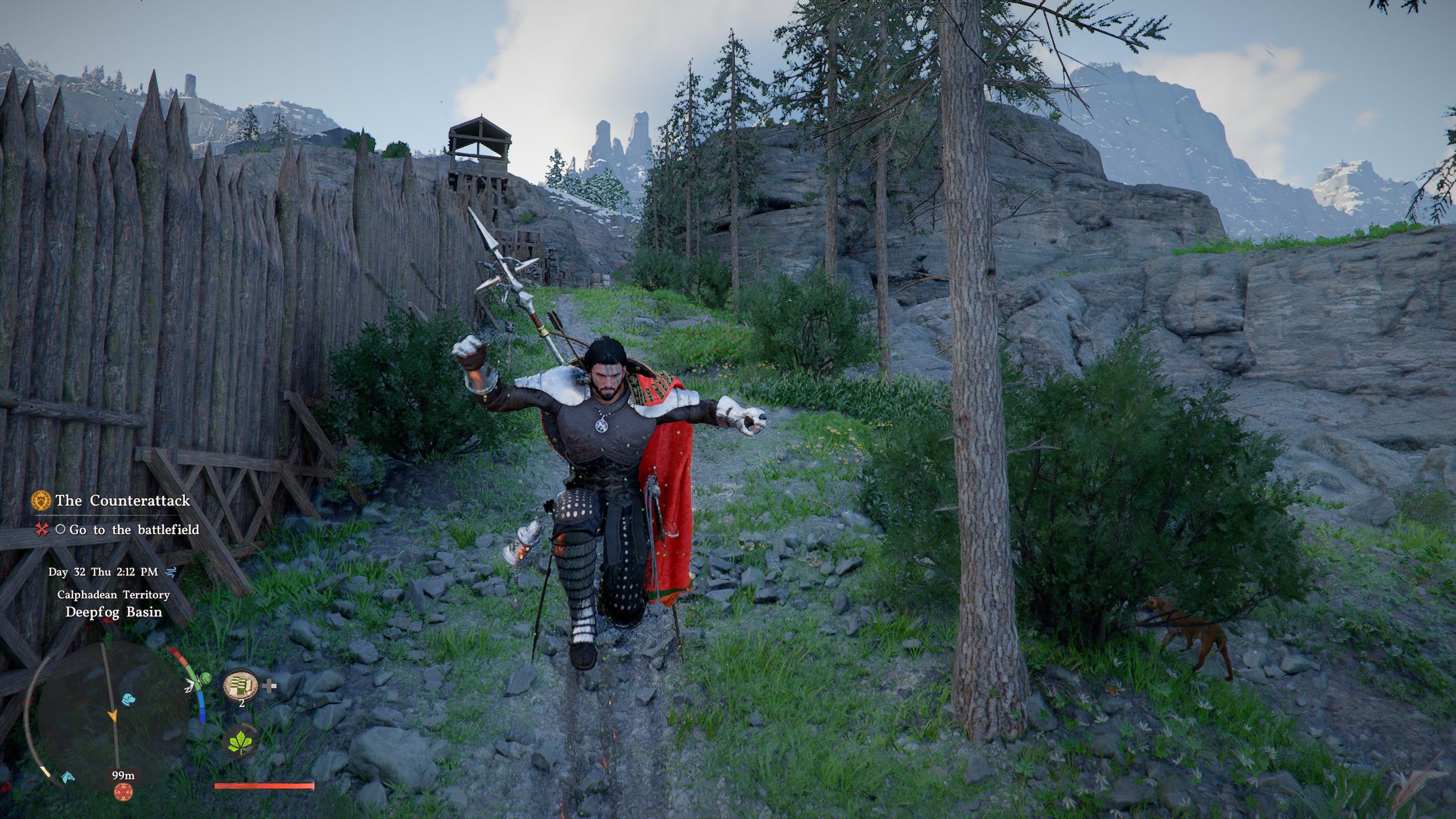 Personagem em ação em Crimson Desert