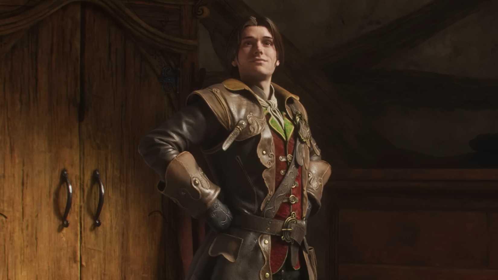 An imaginary figure stood with his hands on his hips
