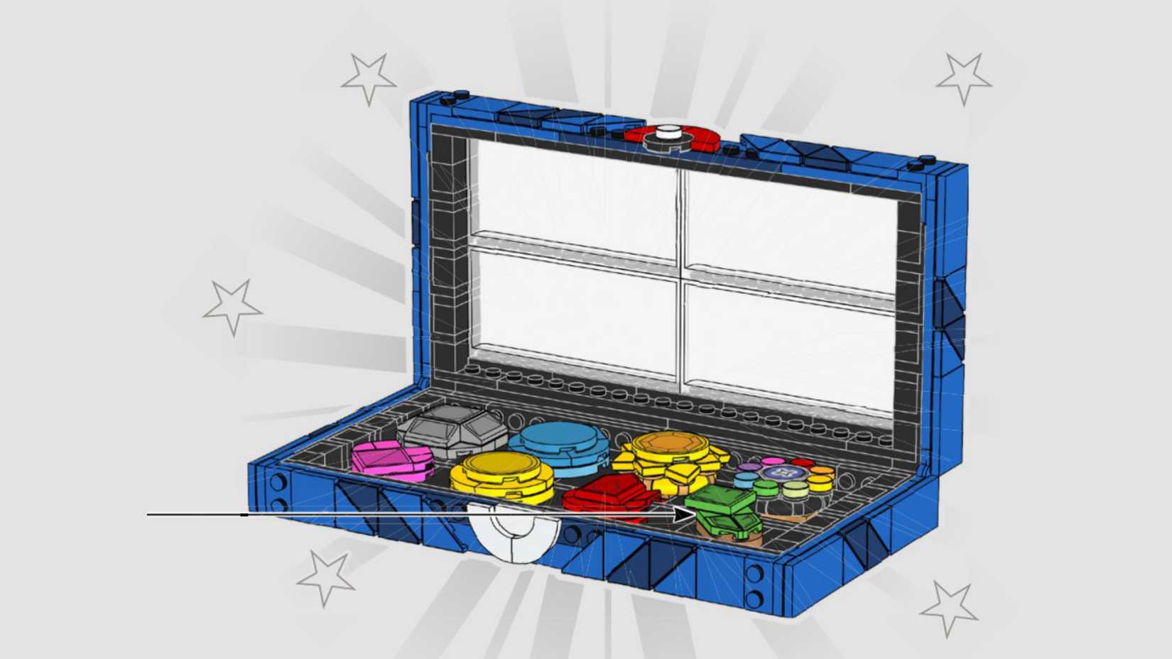 lego pokemon kanto collectible badge set.