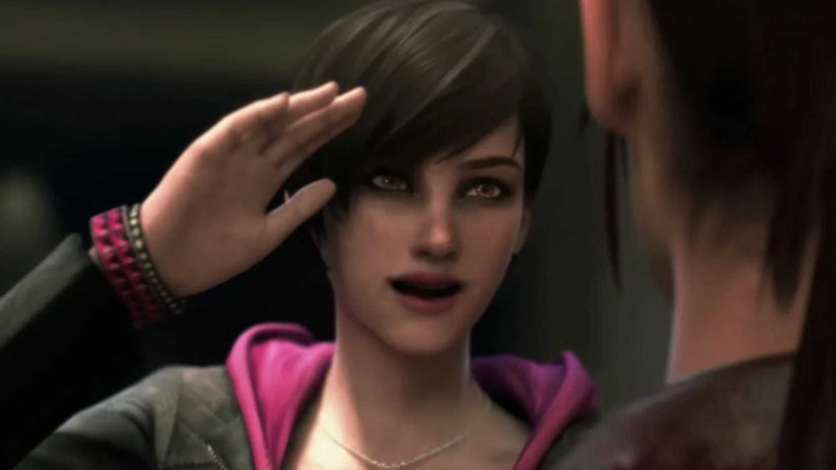 Moira Burton greets Claire in Resident Evil Revelations 2.