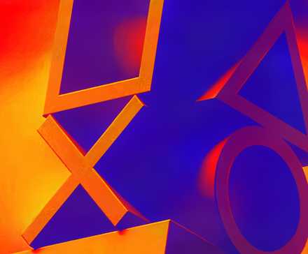 A gradient map version of the State of Play logo.