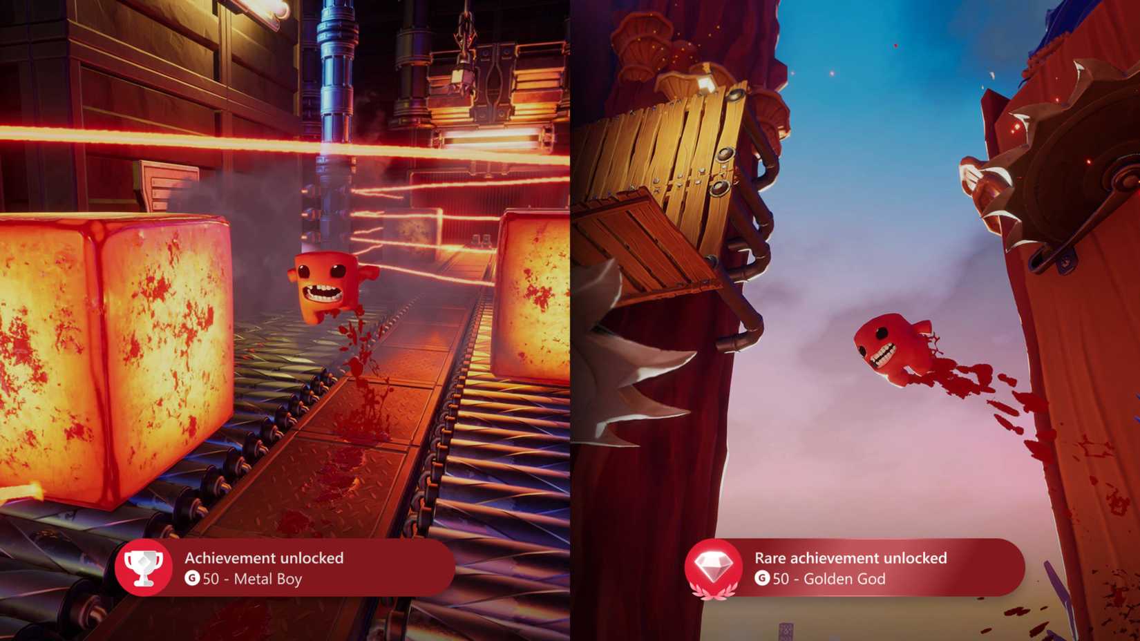 super meat boy 3d is used to compare the old xbox success banner with the new one.