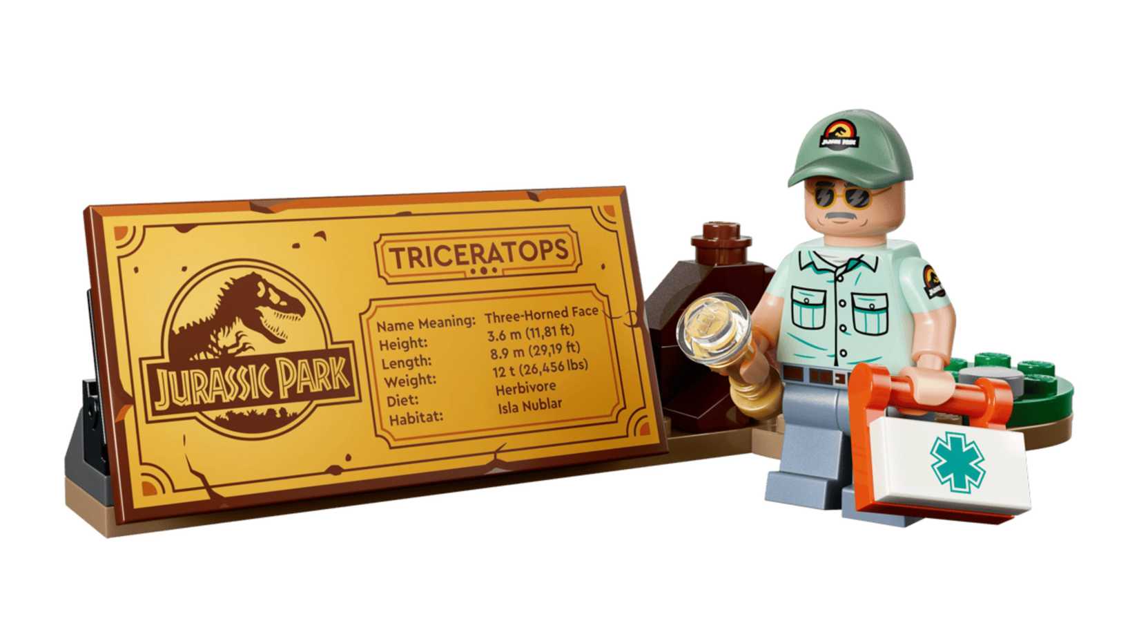 Lego révèle le fossile de tricératops de Jurassic World prêt à ...