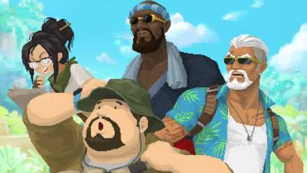 Dave Bancho and other characters of Dave the Diver from the Jungle DLC.