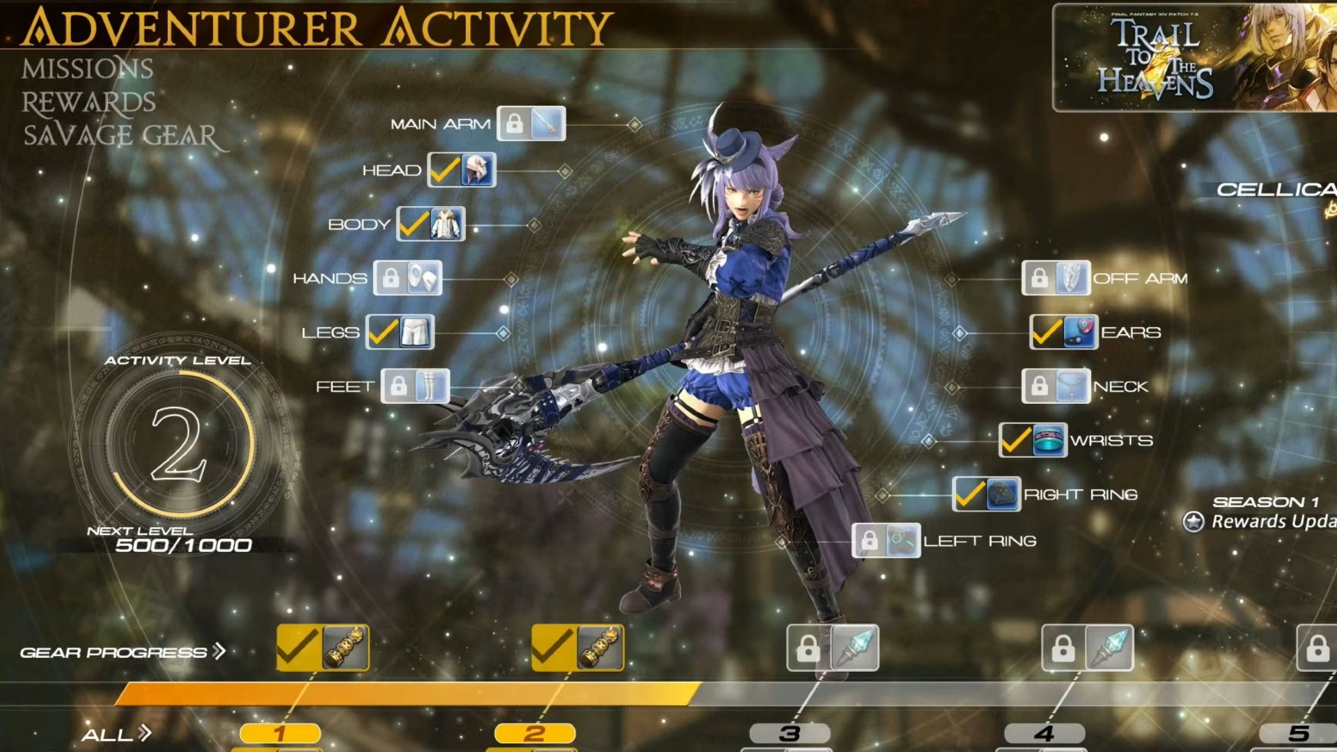 Interface do jogo Final Fantasy 14