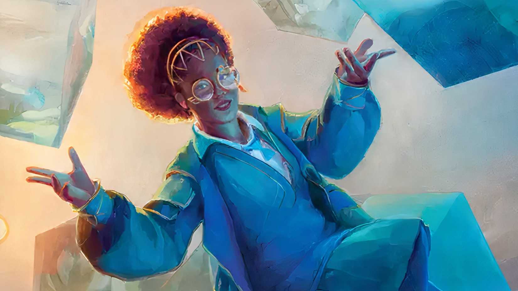 Zimone full artwork from MTG Secrets of Strixhaven.