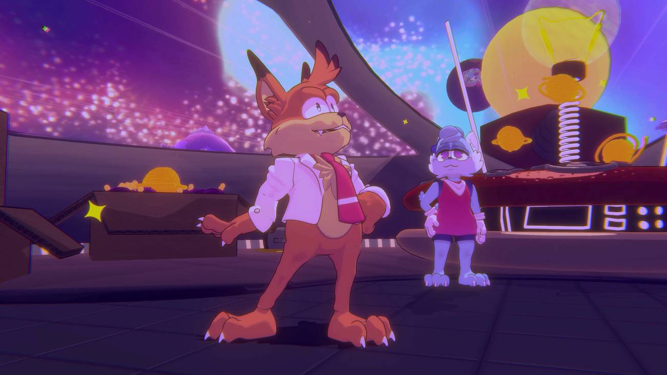Bubsy posing in Bubsy 4D.