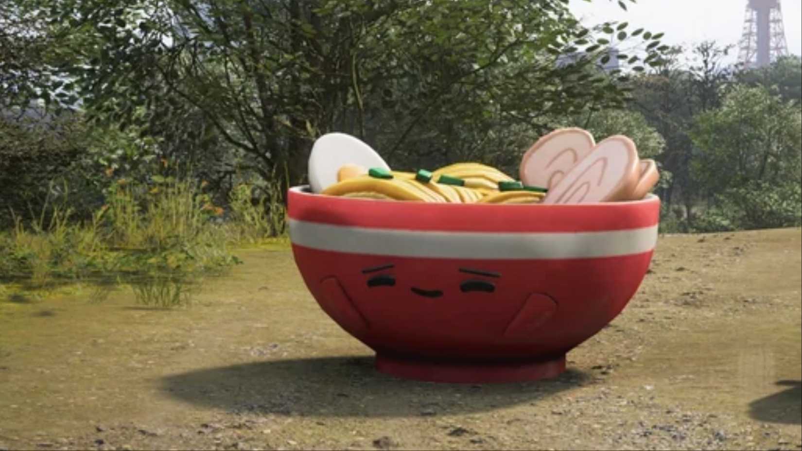 A closer look at the Ramen Mascot in Forza Horizon 6.