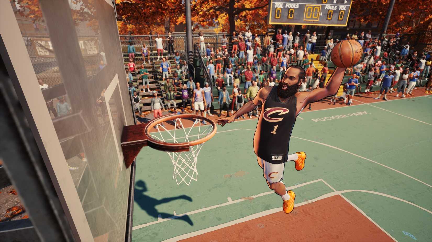 James Harden dunks in NBA The Run.