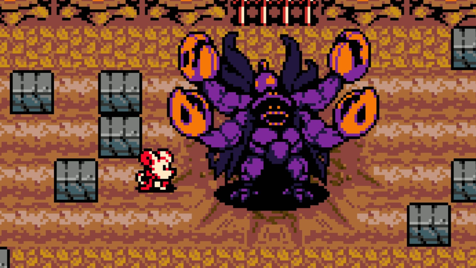 Mina stood next to The Carving Man in Mina the Hollower.