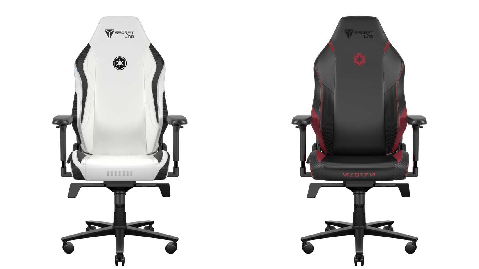 empire secret lab chair and star wars stormtroopers.