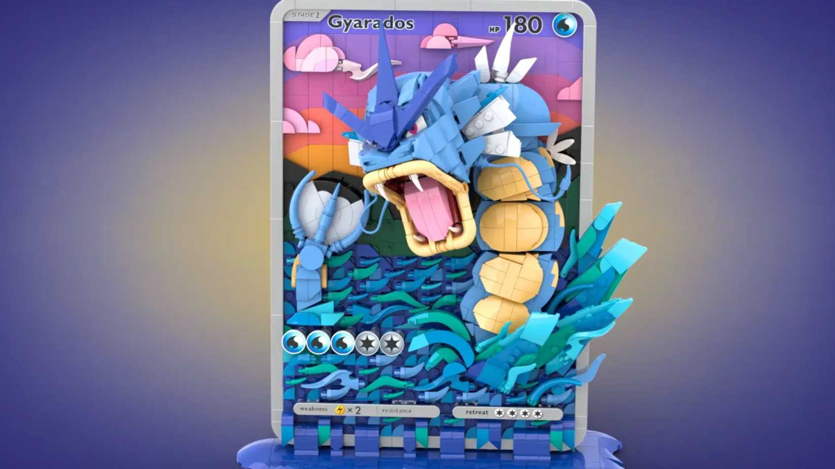 Gyarados Lego Pokemon Card.