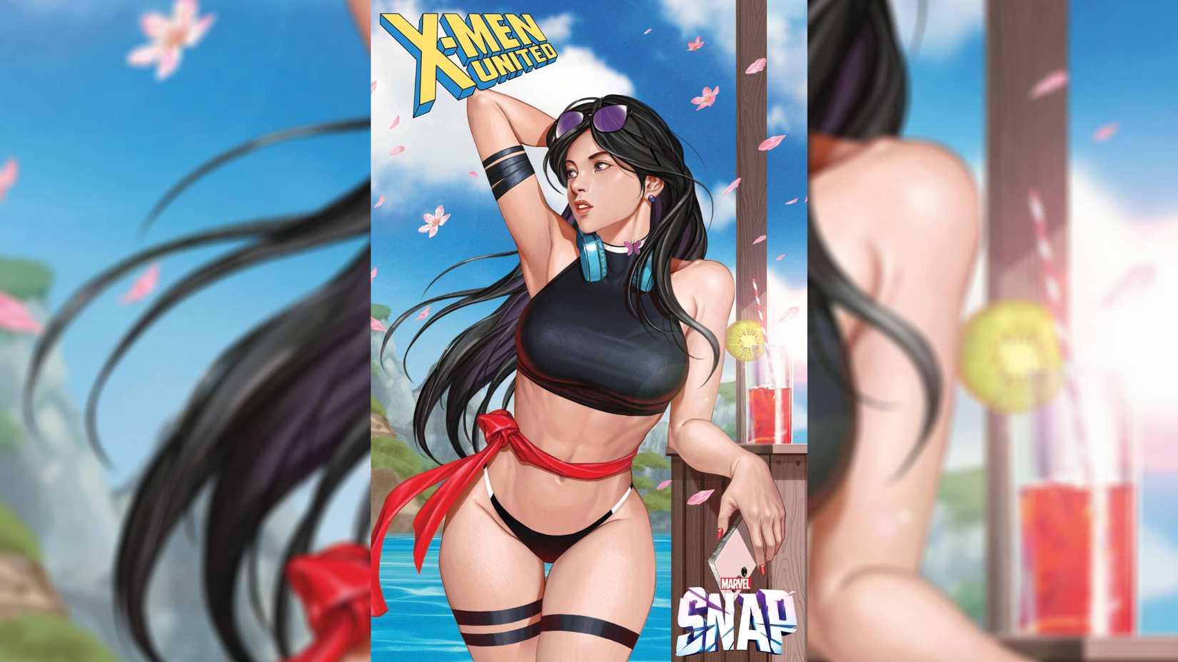 psylocke in swimsuit in marvel snap.