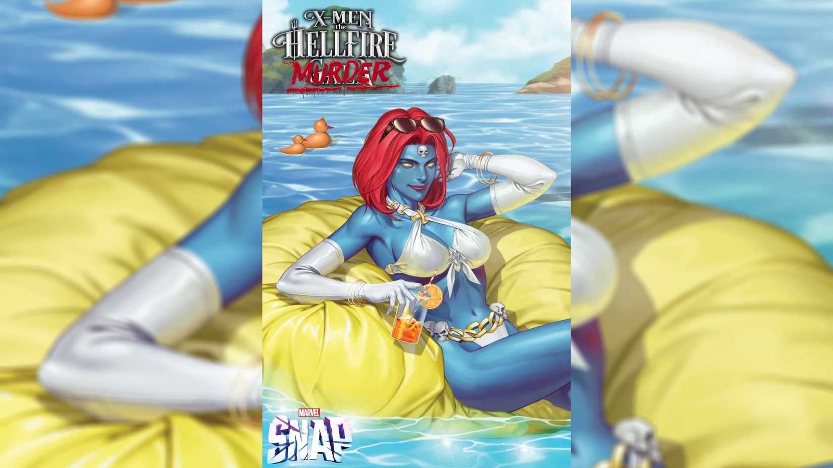 mystique marvel snap swimsuit artwork.