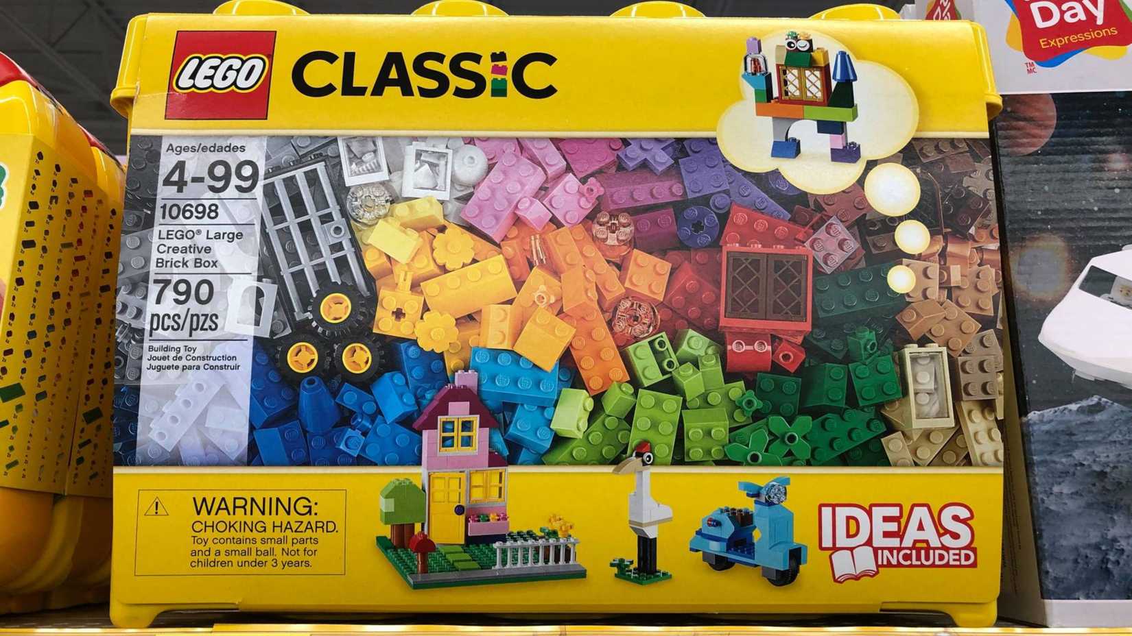 lego classic set on the store shelf.
