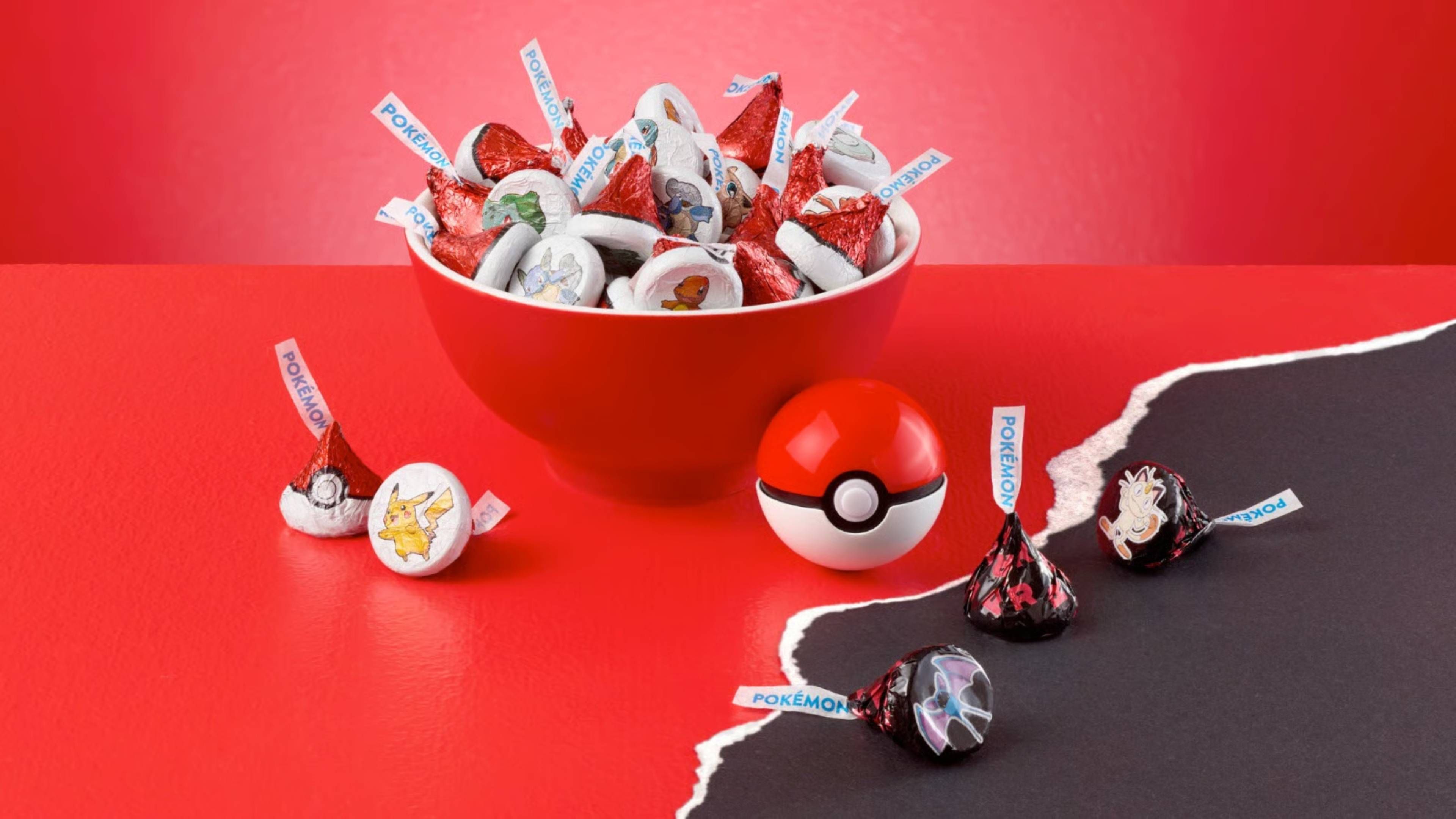 Embalagens de Hershey's Kisses com temática Pokémon