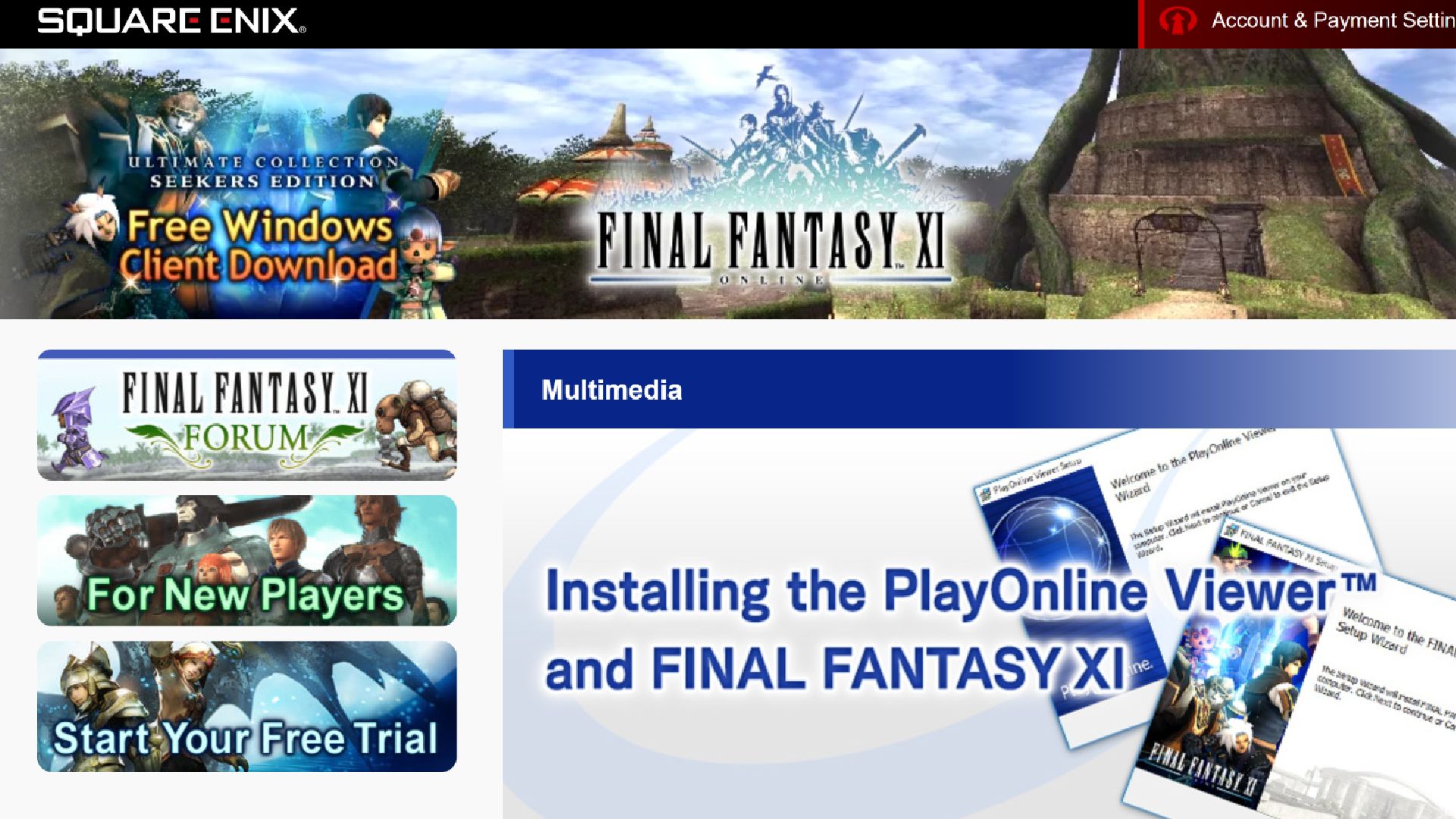 Cenário clássico de Final Fantasy XI em Vana'diel