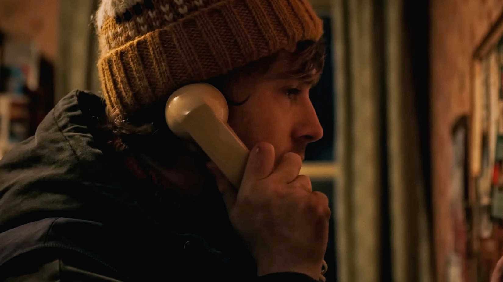 Resident Evil movie character on the phone.
