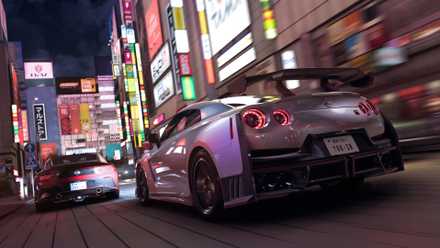 Forza Horizon 6 cars driving through Tokyo.