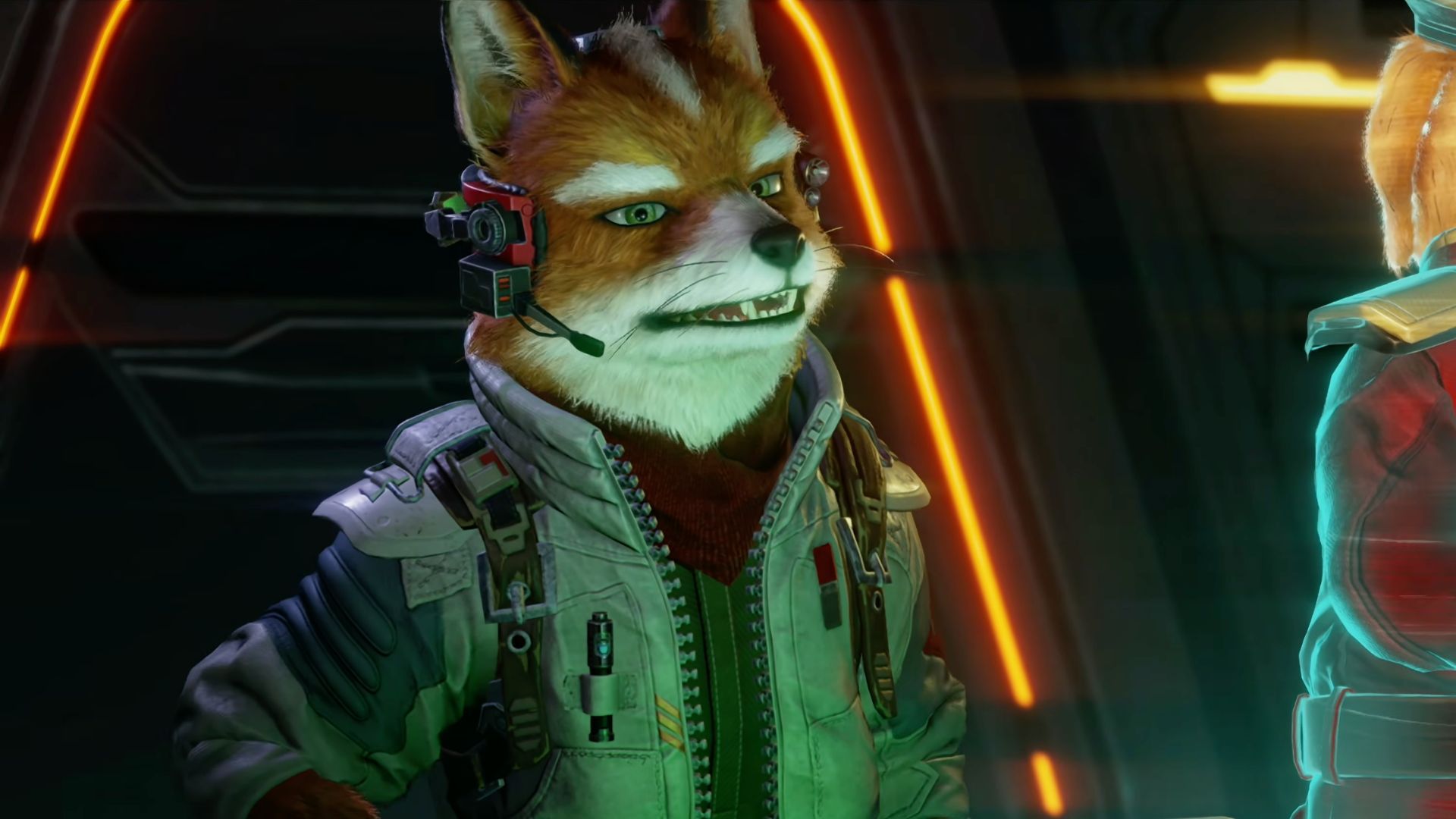 Fox McCloud during a briefing in Star Fox's Switch 2 remake.