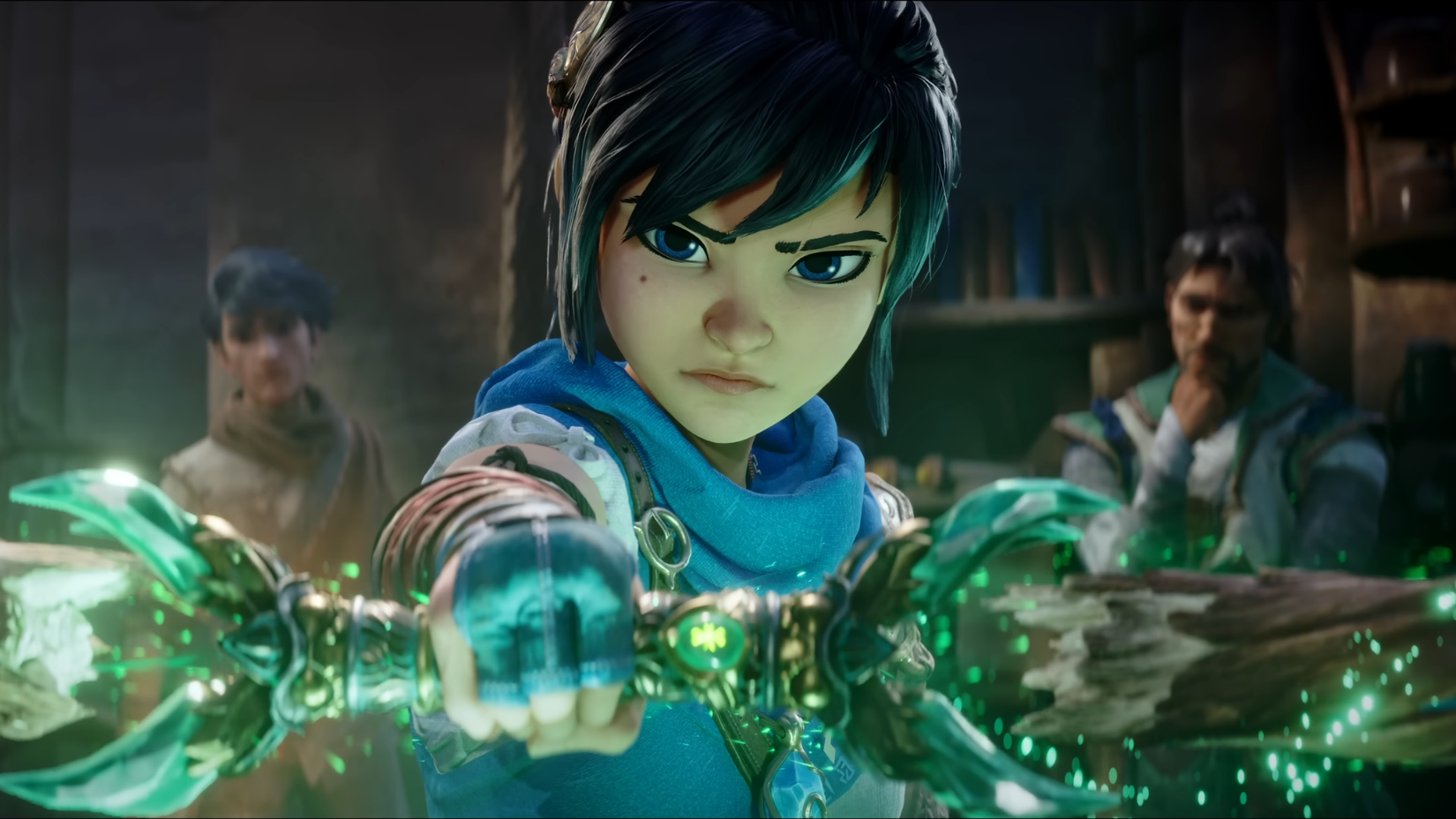 kena looking at the camera with her staff in scars of kosmora.