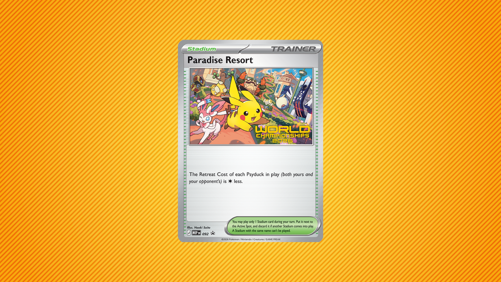 Paradise Resort Card from Pokemon Worlds 2026.