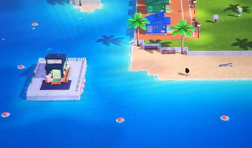 An isolated island in Tomodachi Life Living the Dream.