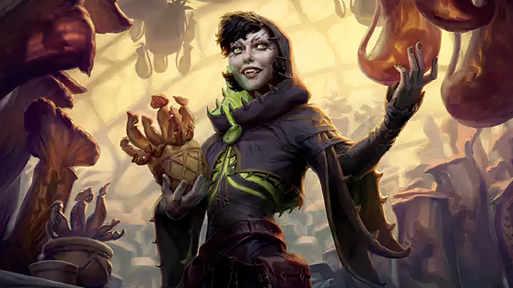 Arnyn, Deathbloom Botanist MTG card artwork.