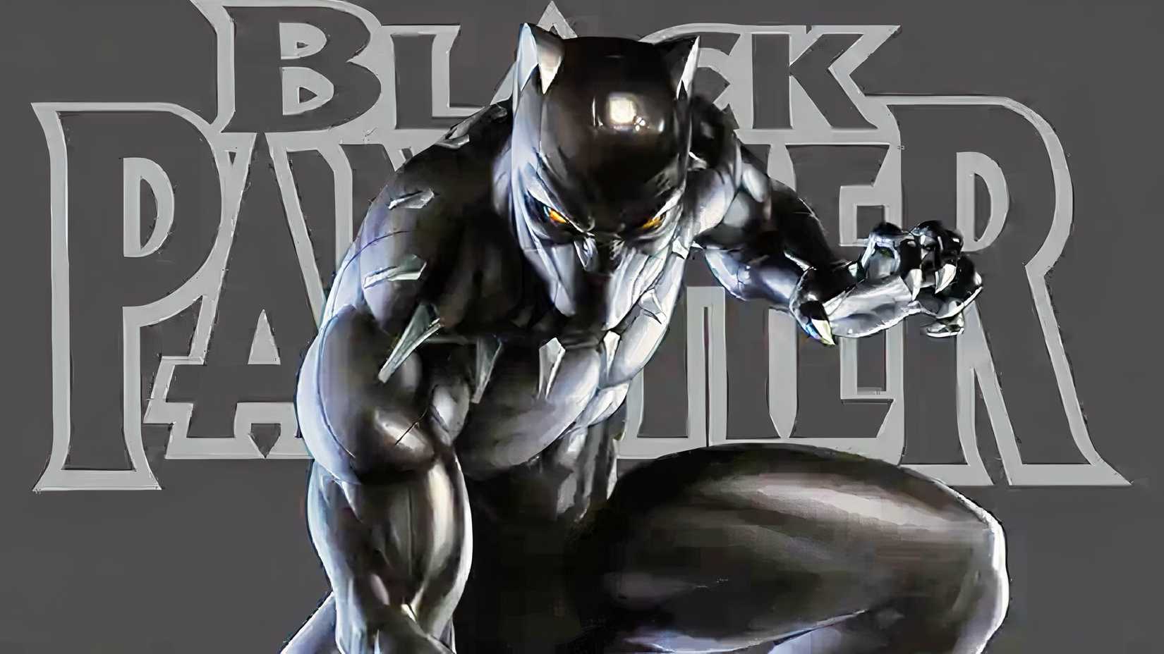 Black Panther MTG Logo Card Artwork.