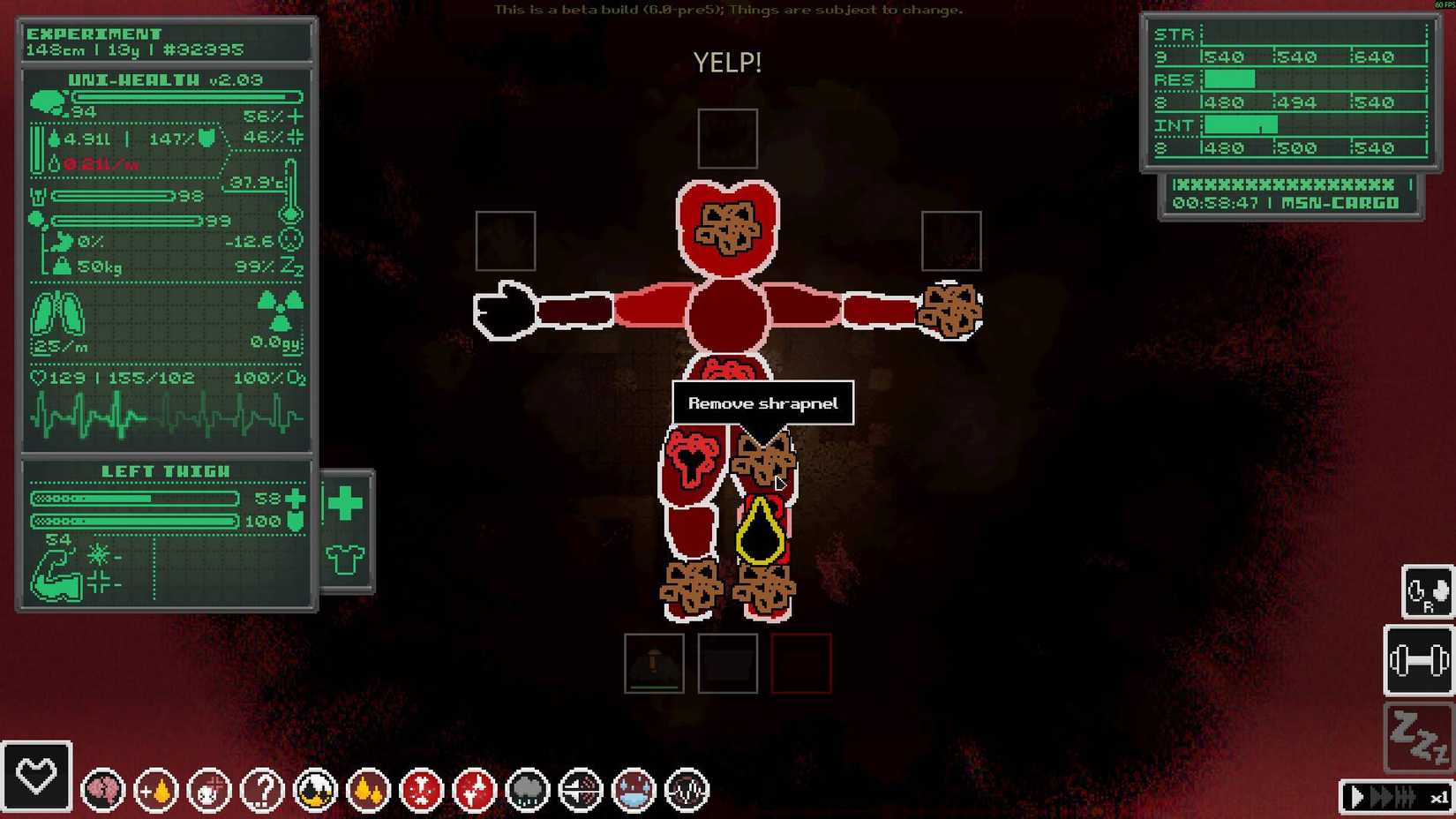 Body simulation in Unknown Victim.