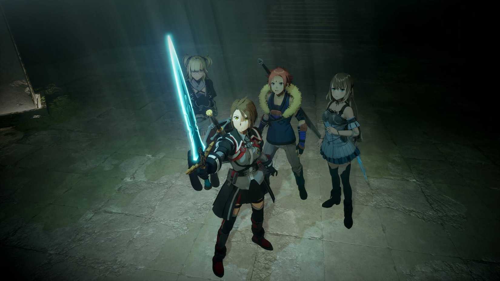 Echoes of Aincrad four characters in a party.