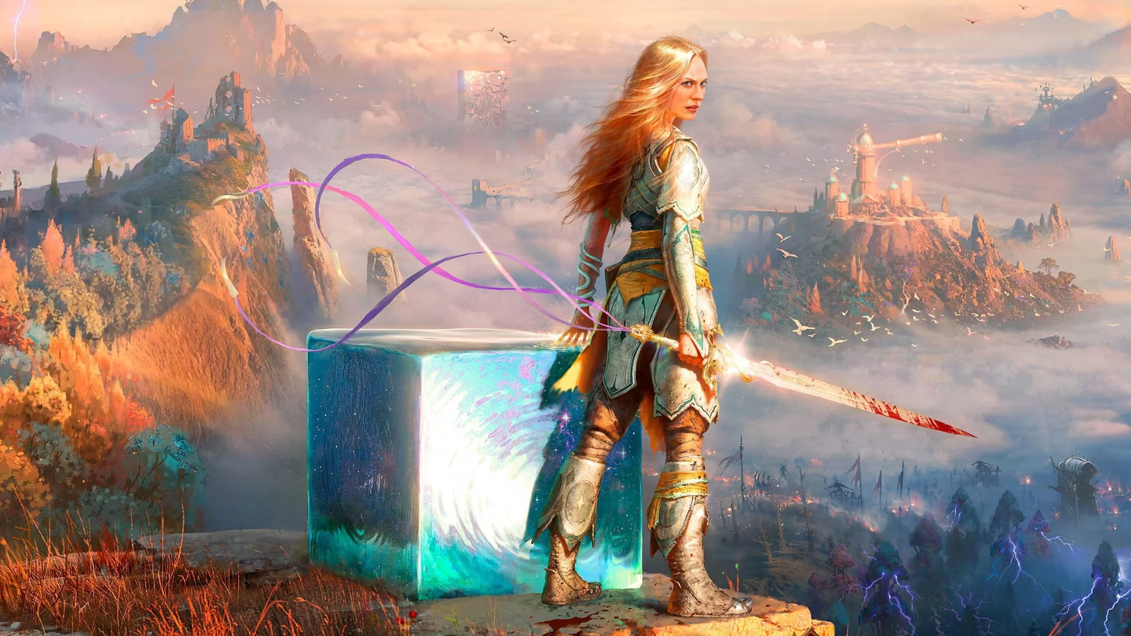 God of War Laufey cover art showing Faye and the cube.