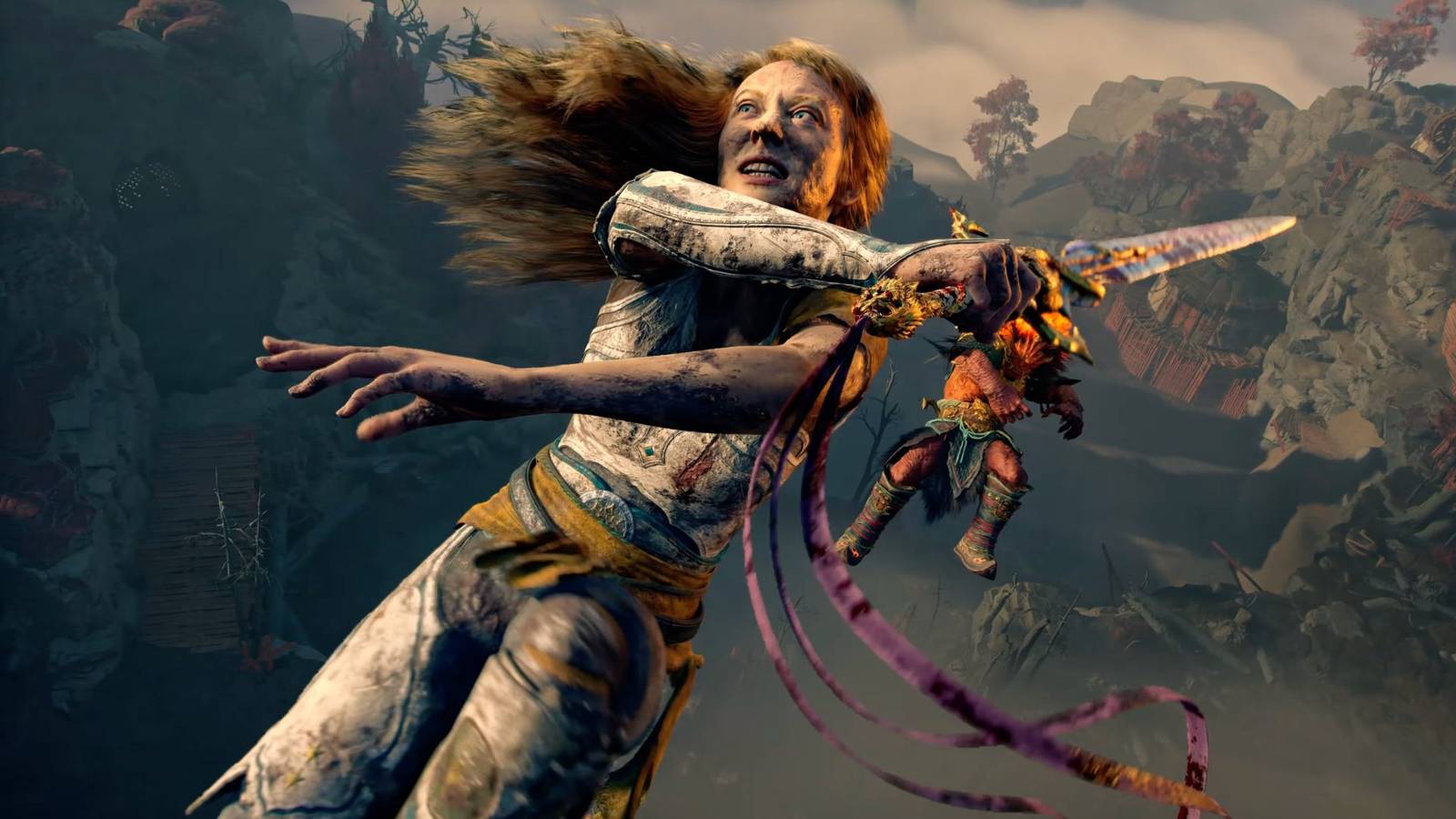 Cena de batalha em God of War: Laufey