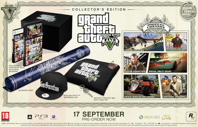 This is the collector's edition of Grand Theft Auto 5.