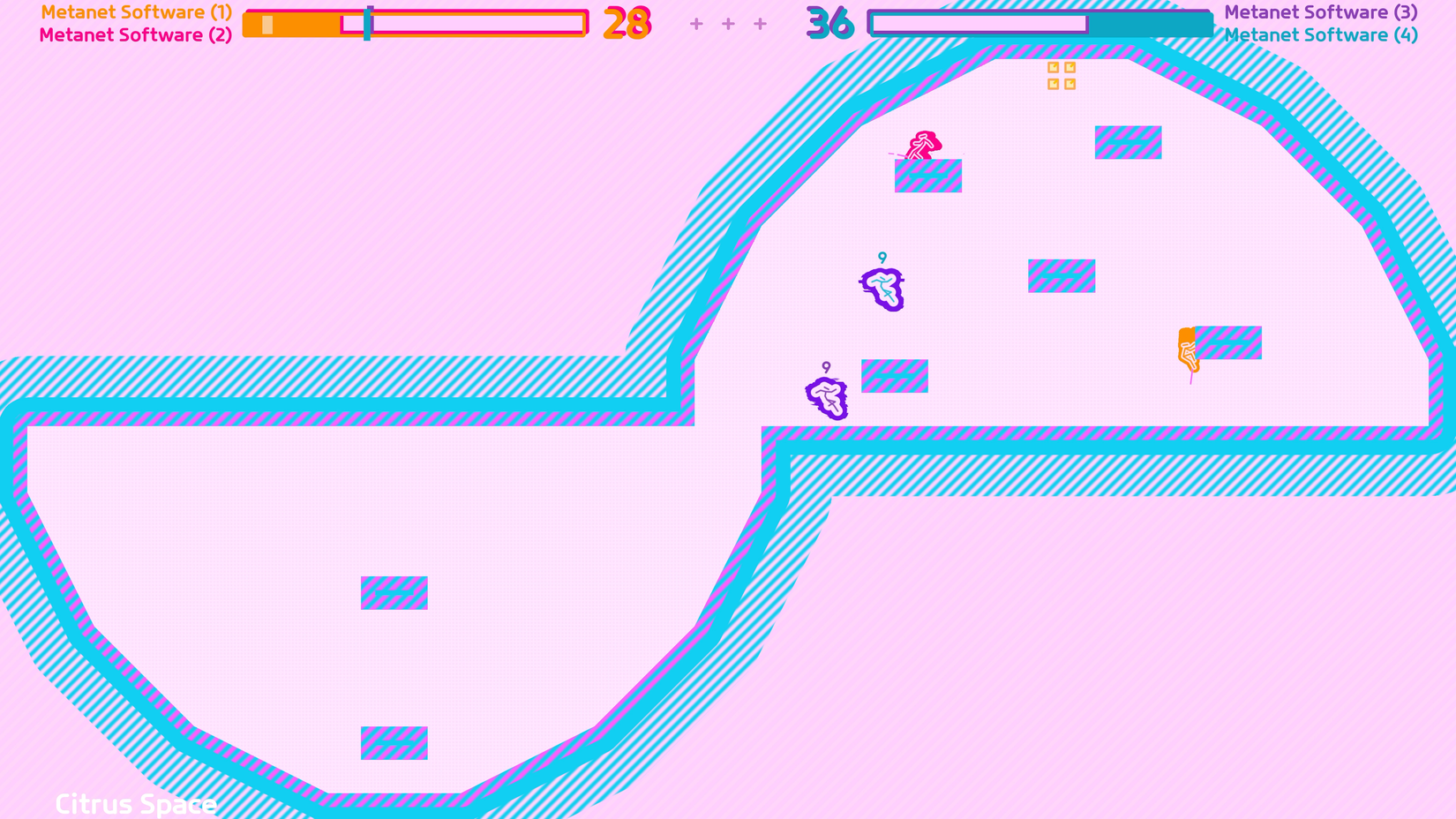 The multiplayer match is played in N Plus Infinity Times Two.