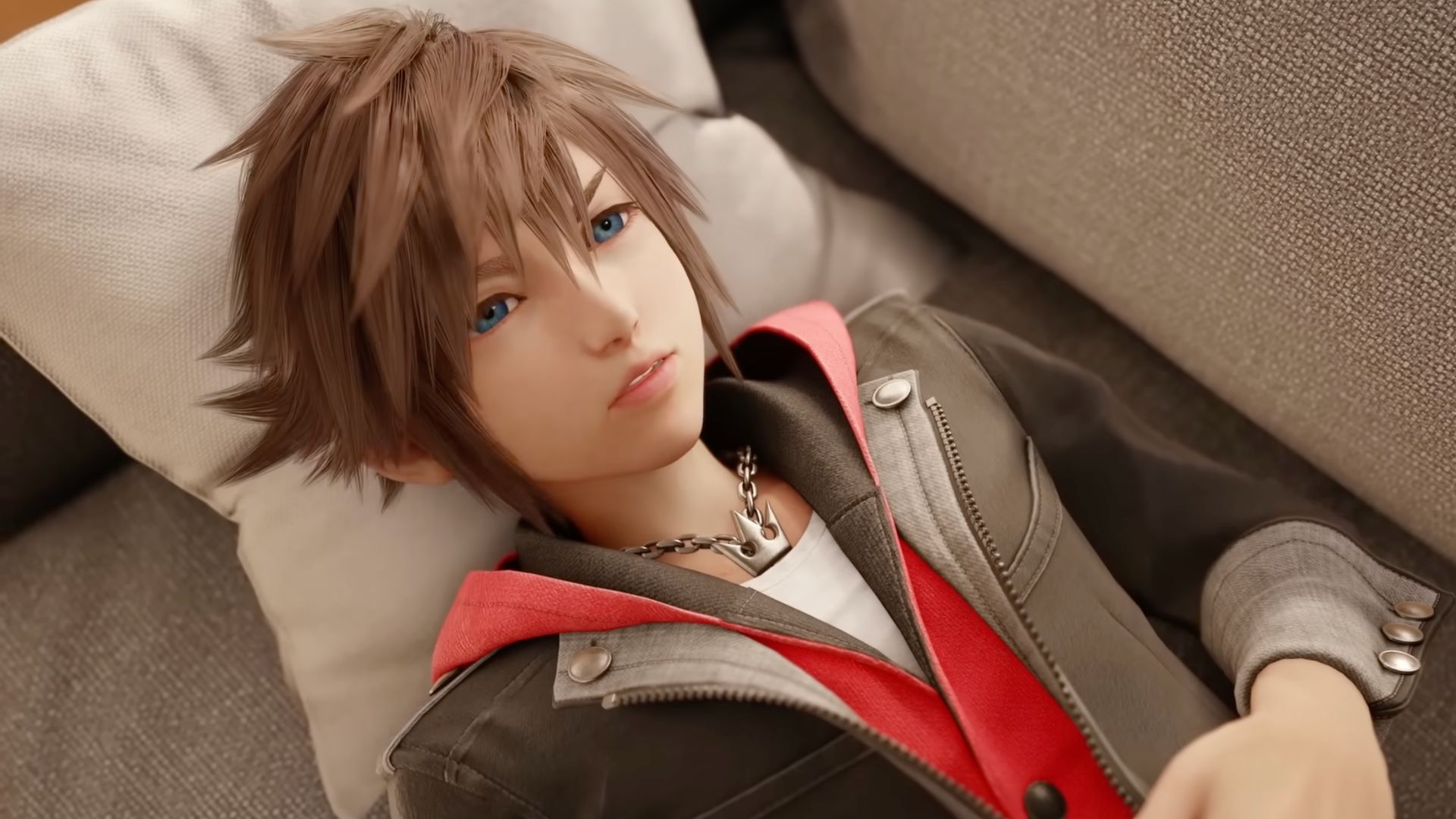 Sora waking up in the reveal trailer for Kingdom Hearts 4.