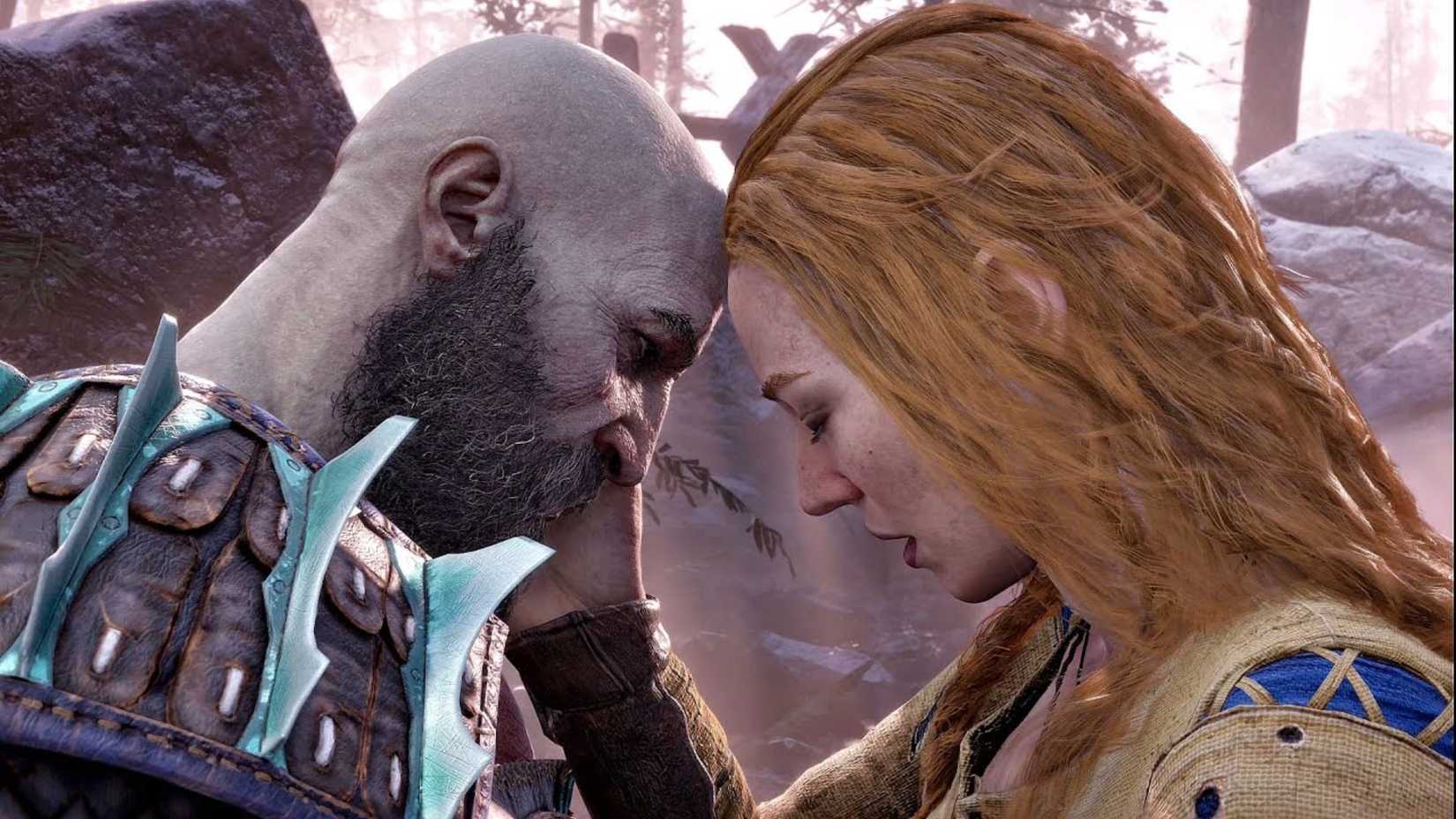 Kratos butt heads with Faye in God of War Ragnarok.